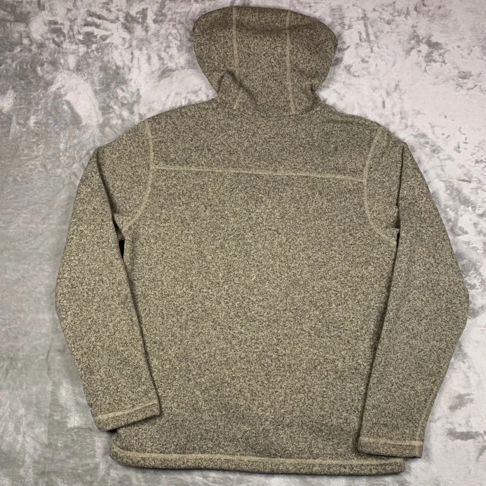 The North Face Gordon Lyons Full Zip Hoodie Men L Heathered Beige Fleece Outdoor